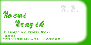 noemi mrazik business card